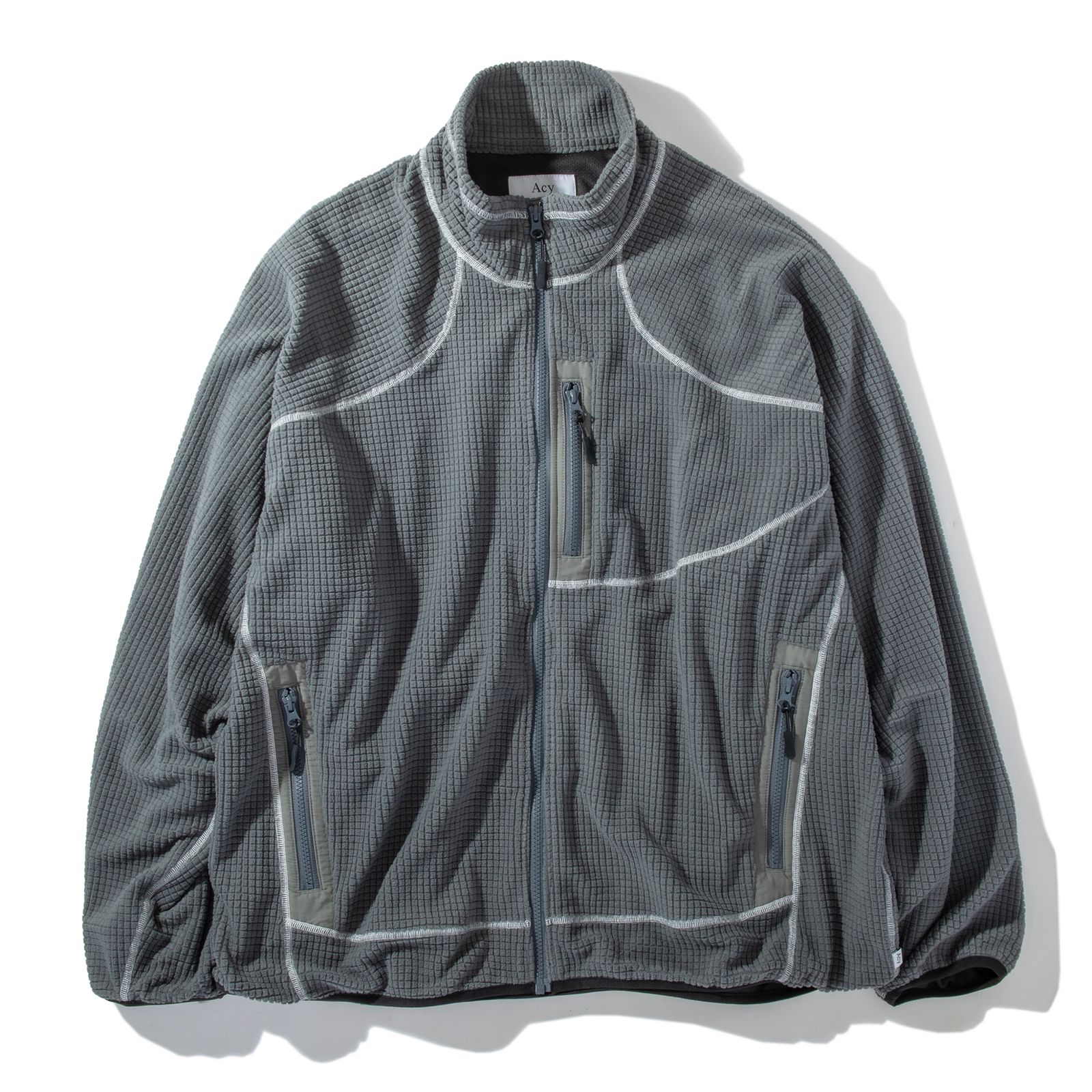 Acy - FLEECE JACKET / GRAY | Stripe Online Store