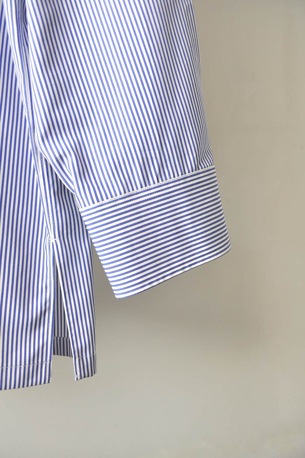 Graphpaper - High Count Broad Stripe Band Collar Shirt | Stripe 