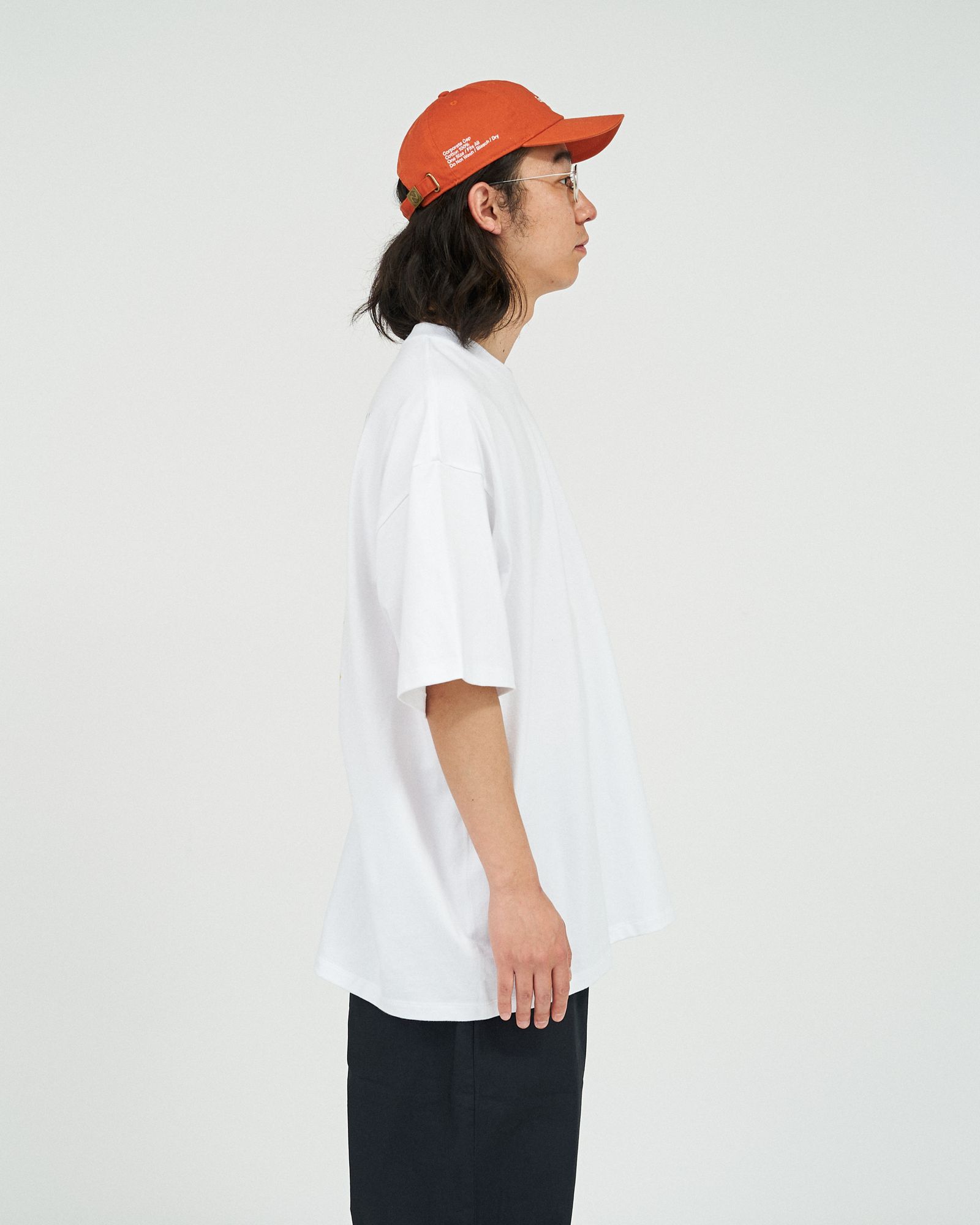 CORPORATE PRINTED S/S TEE ”ALL DAY ALL NIGHT ” / RED
