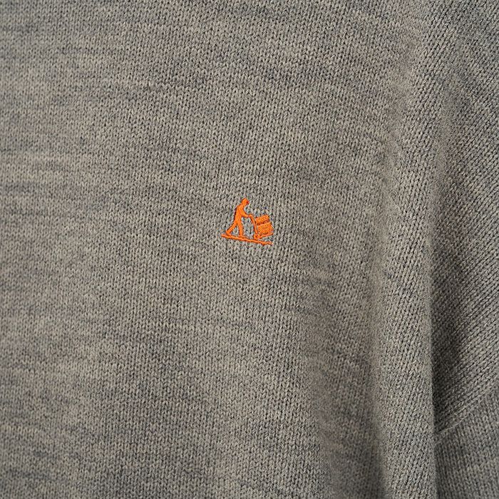 THERMAL JERSEY CREW NECK KNIT / GRAY