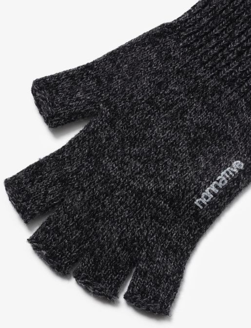 DWELLER CUT OFF GLOVES WOOL YARN / CHARCOAL