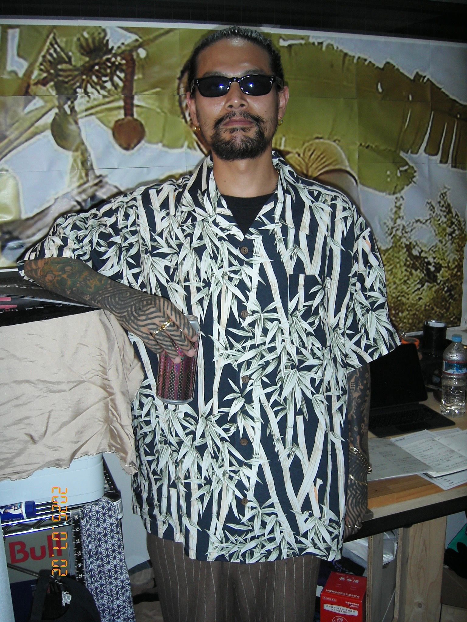 BIG BAMBOO HAWAIIAN SHIRT / BLACK / アロハシャツ