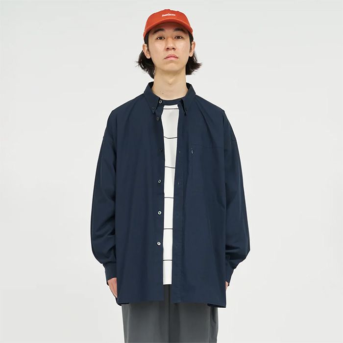 SOLOTEX® TYPEWRITER UTILITY L/S B.D SHIRT / NAVY
