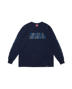 "HideandSeek×Toru Nishiura" Original H&S L/S Tee / NAVY / プリントロングスリーブティー