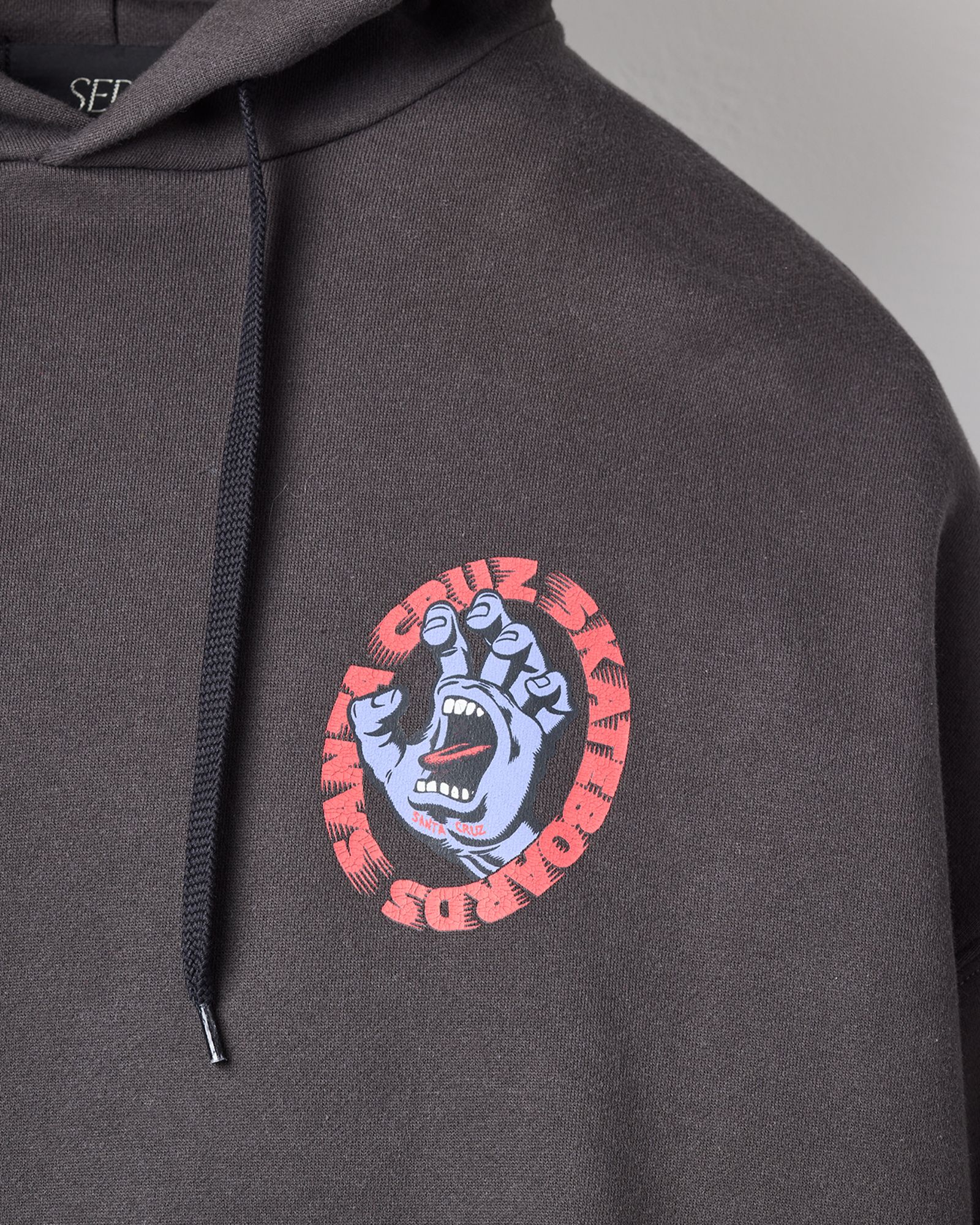SANTA CRUZ / SCREAMING HAND HOODIE / Faded Black