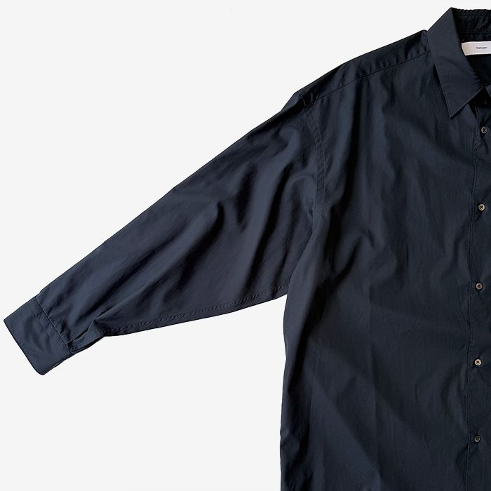 Broad L/S Oversized Regular Collar Shirt / NAVY