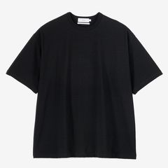 Recycled Cotton Jersey S/S Tee / BLACK