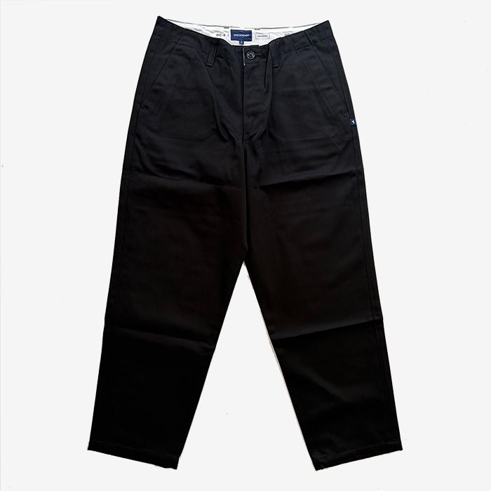 DC-6 ORGANIC COTTON TWILL TROUSERS / BLACK