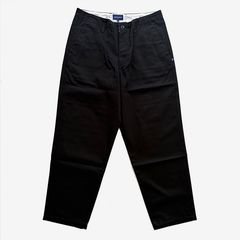 DC-6 ORGANIC COTTON TWILL TROUSERS / BLACK