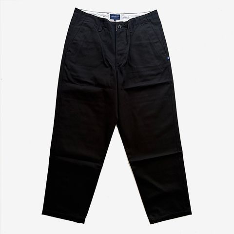 DC-6 ORGANIC COTTON TWILL TROUSERS / BLACK