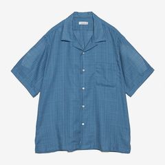 Open Collar Panama S/S Shirt / SX(Sax)