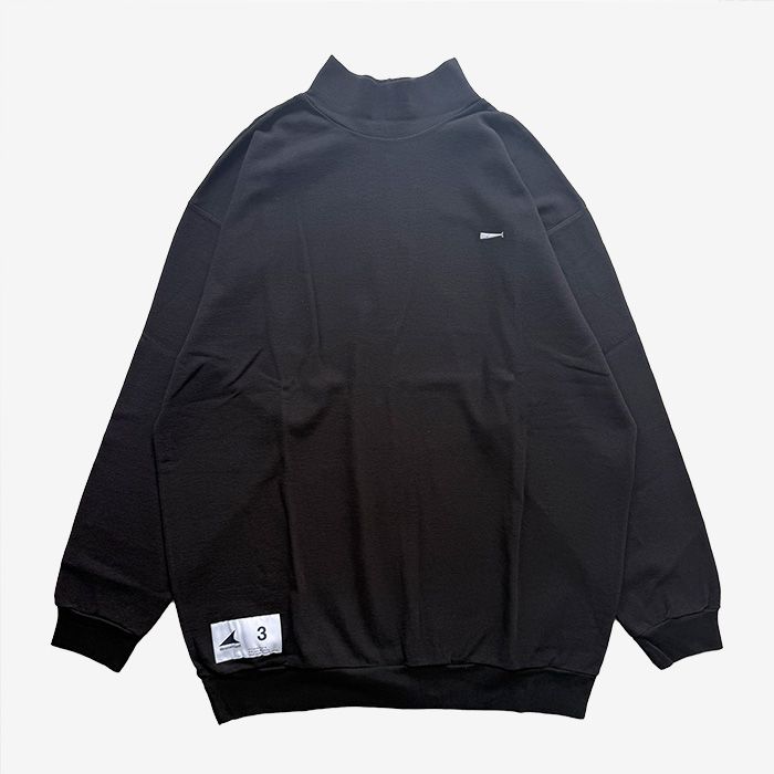 TORTOISE MOCK NECK LS / BLACK