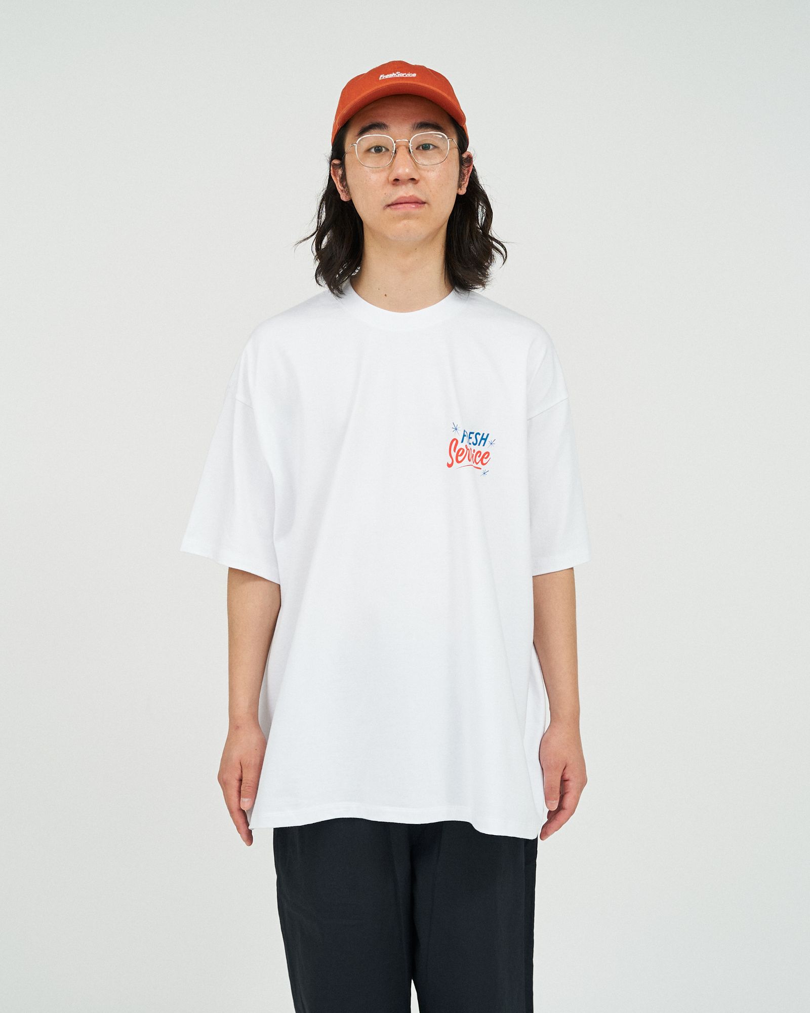 CORPORATE PRINTED S/S TEE ”ALL DAY ALL NIGHT ” / RED
