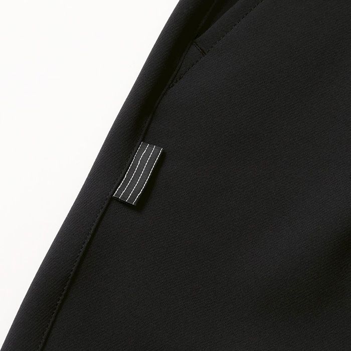 WIDE TWO TUCK BAGGY PANTS  | BLACK