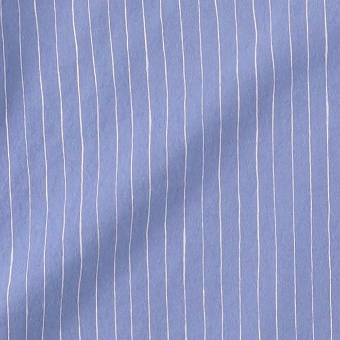 COTTON STRIPE SLIT SHIRT | SAX