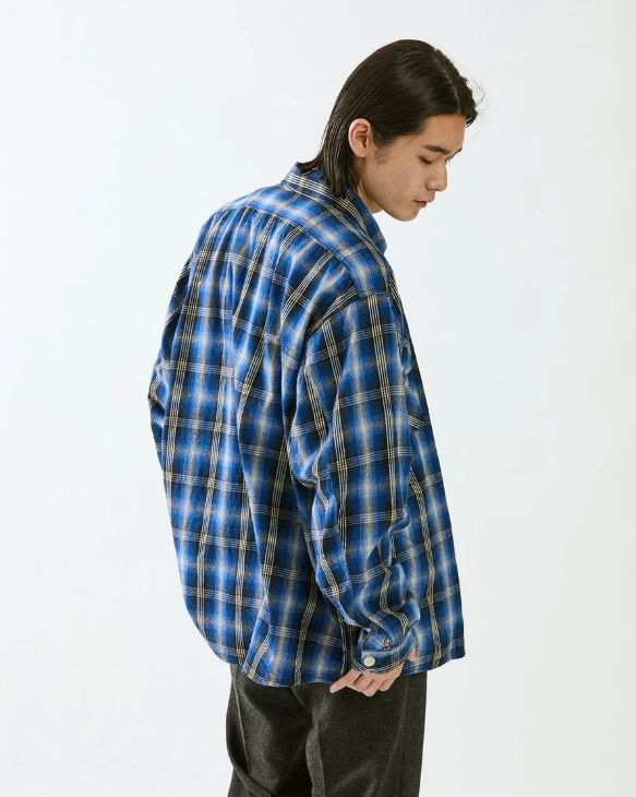 Rafu × nonnative WORKER SHIRT JACKET COTTON TWILL OMBRE CHECK / BLUE / シャツジャケット