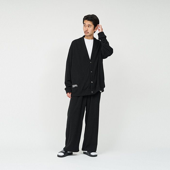 Refresh!Service. / UTILITY PILE CARDIGAN SET-UP / BLACK