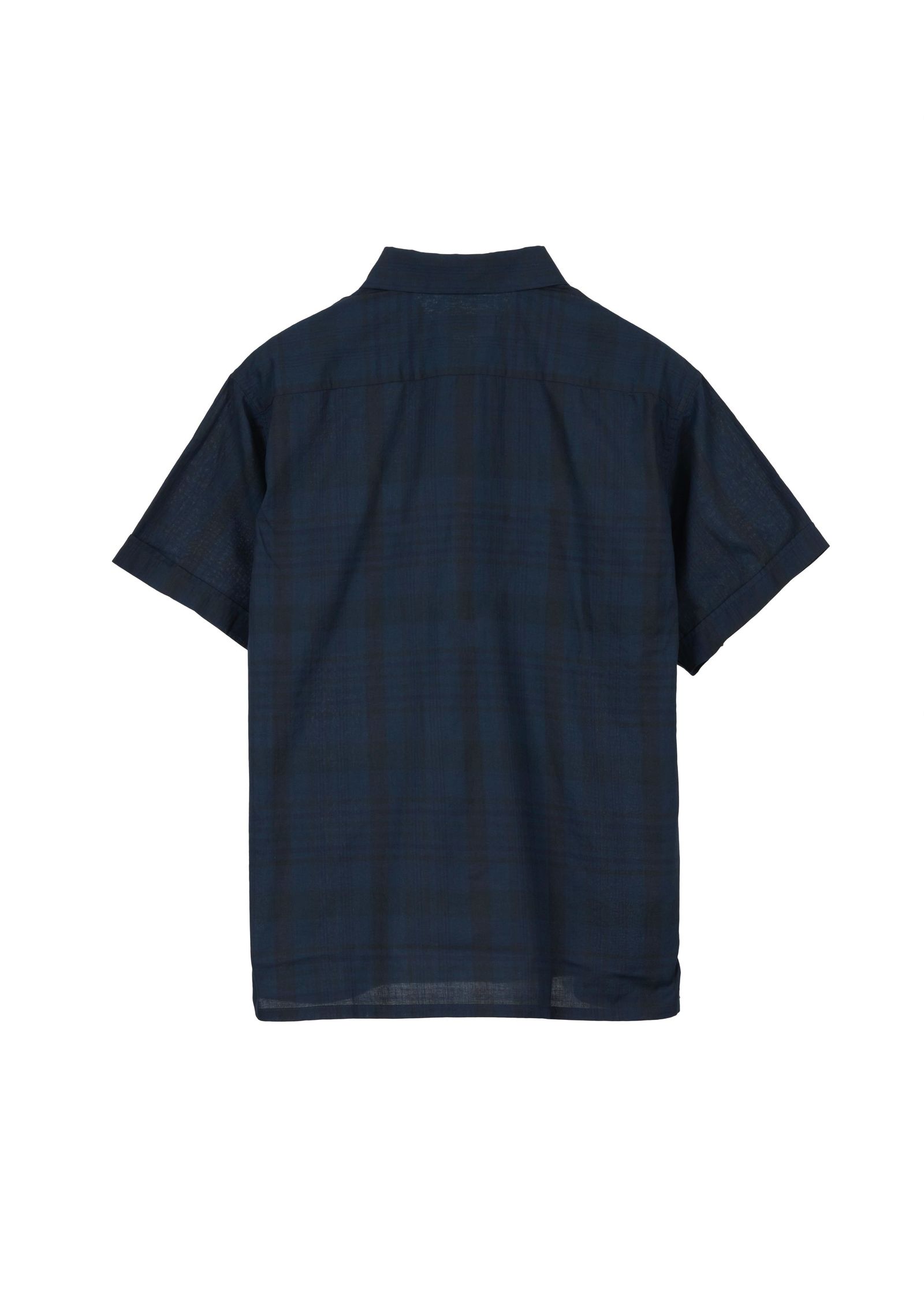 MADRAS DYED S/S SHIRT / NAVY