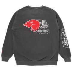 RUNNING LOGO SWEAT / ASH BLACK / プリントスウェット
