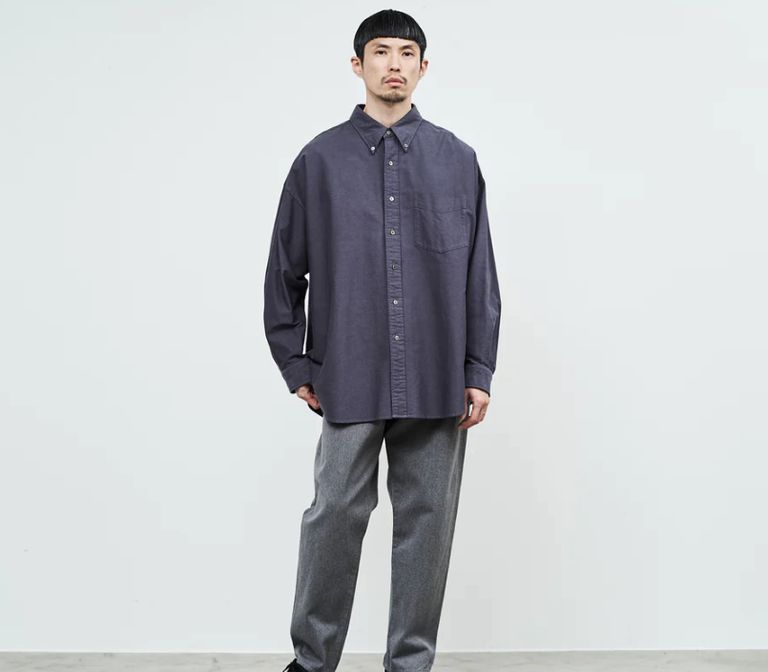 Graphpaper - Oxford Oversized B.D Shirt / GRAY | Stripe Online Store