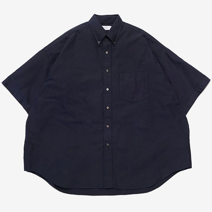 Oxford S/S Oversized B.D Shirt / Navy
