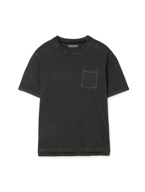 DWELLER S/S TEE COTTON JERSEY PIGMENT DYE / CHARCOAL