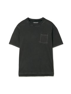 DWELLER S/S TEE COTTON JERSEY PIGMENT DYE / CHARCOAL