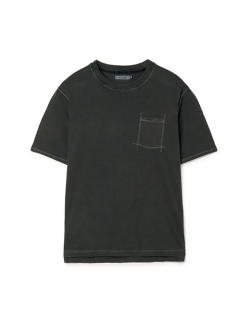 DWELLER S/S TEE COTTON JERSEY PIGMENT DYE / CHARCOAL