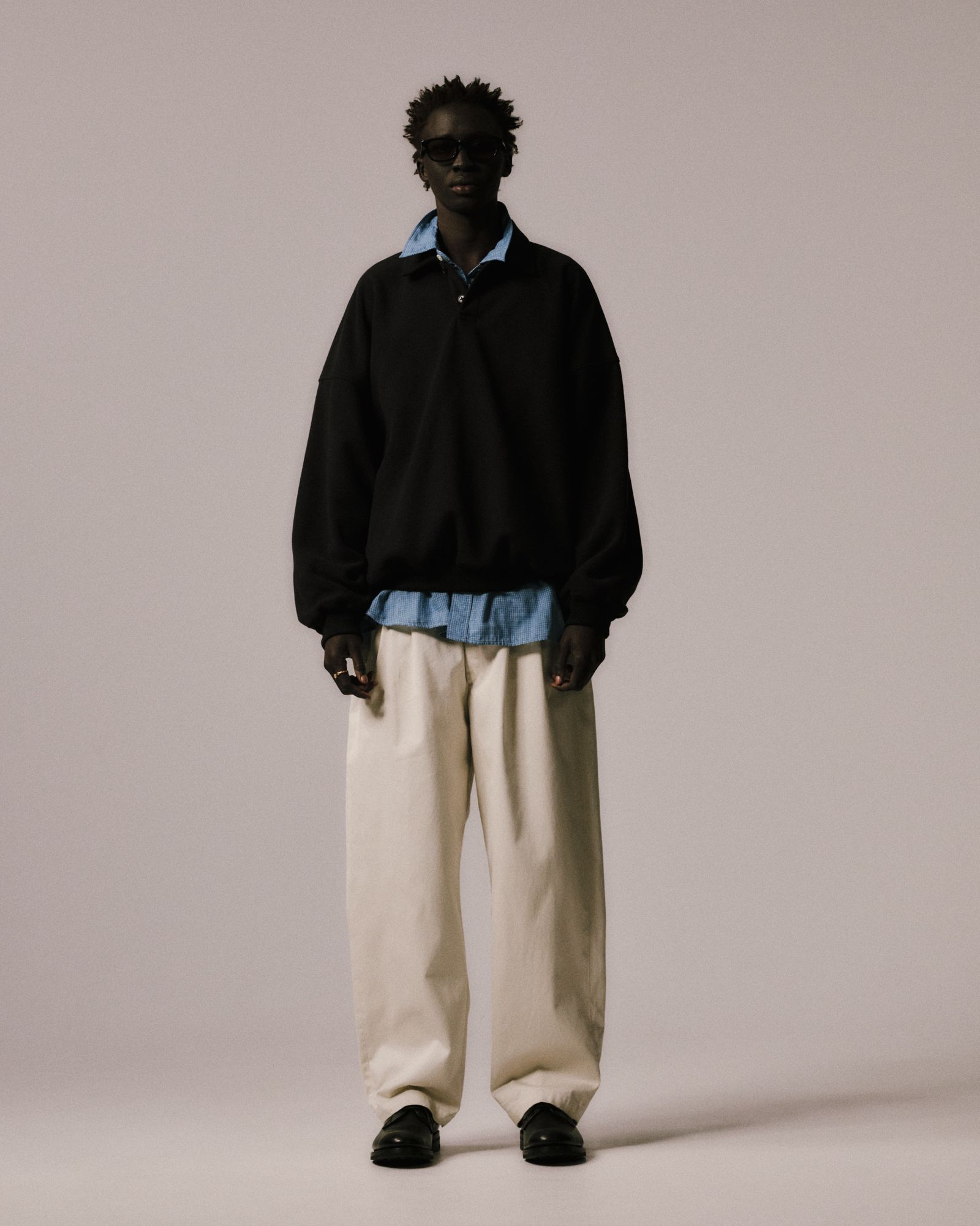 Double Gauze Check Oversized L/S Shirts / SAXE / チェックシャツ / CTE-25A410