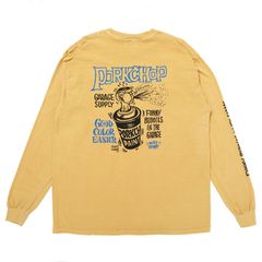 MAD SPRAY L/S TEE / MUSTARD / プリントロンティー