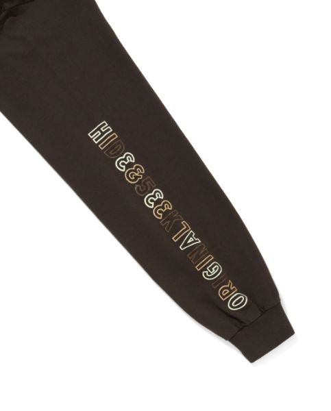 "HideandSeek×Toru Nishiura" Original H&S L/S Tee / BROWN / プリントロングスリーブティー