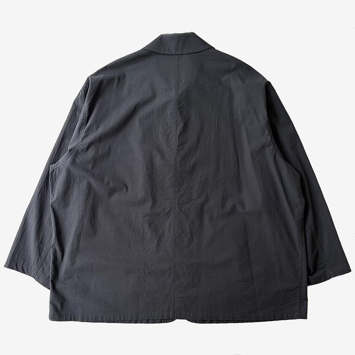 Cotton Wool Poplin Oversized Coverall / Black
