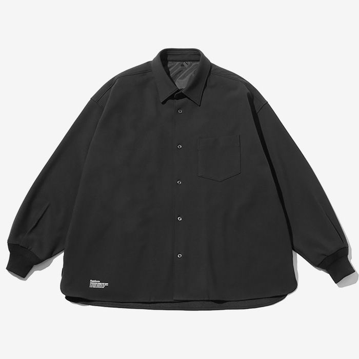 PRESWARMⓇ RIBBED CUFF SHIRT / BLACK