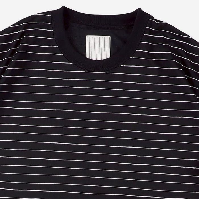 SUPER BIG SIDE STRIPE TECH SS TEE | NAVY