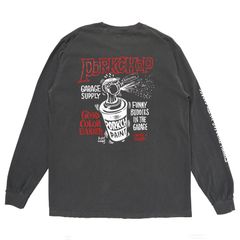 MAD SPRAY L/S TEE / ASH BLACK / プリントロンティー
