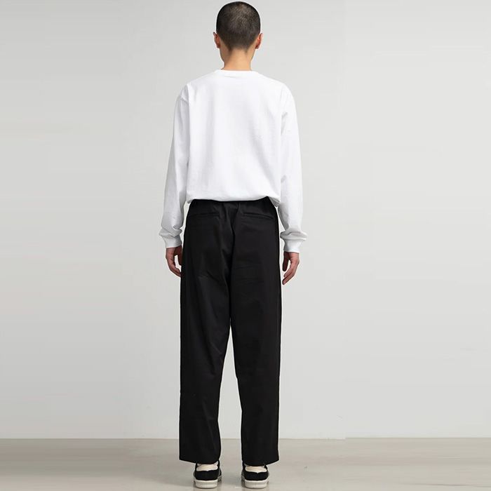 Solotex Twill Wide Tapered Chef Pants / BLACK