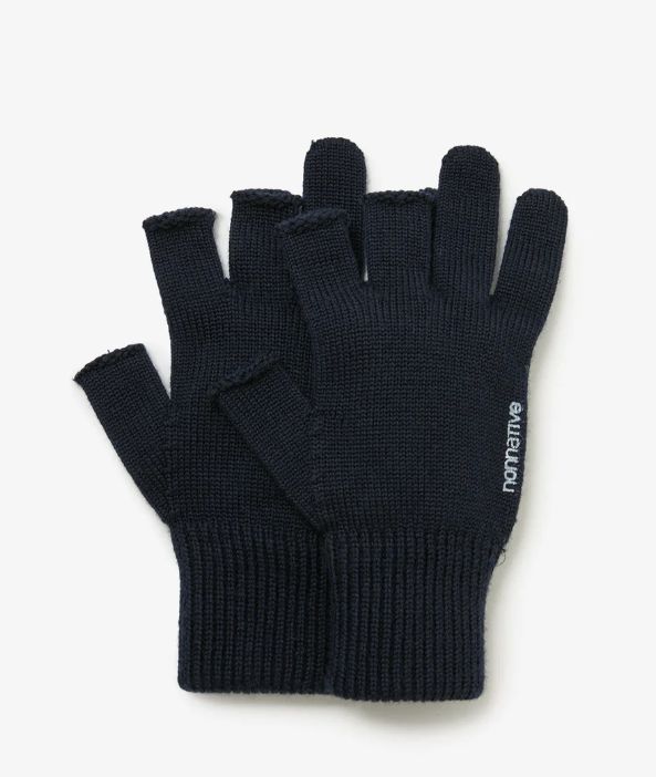 HIKER FINGERLESS GLOVES WOOL YARN / NAVY
