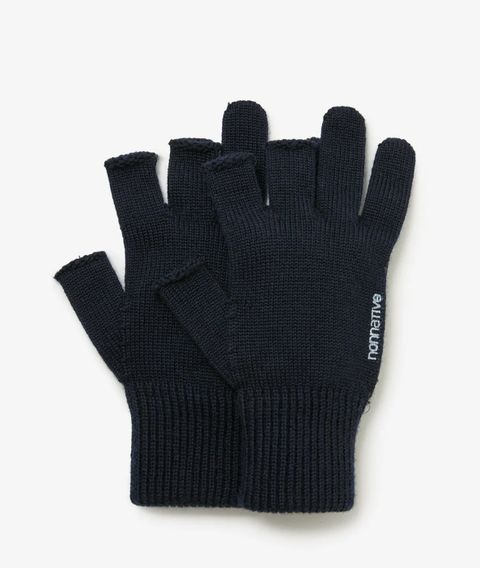 HIKER FINGERLESS GLOVES WOOL YARN / NAVY