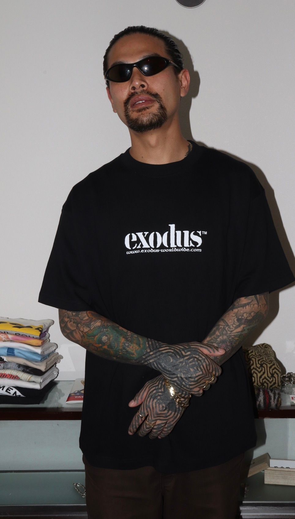 WORLDWIDE T-SHIRT / BLACK / プリントシャツ