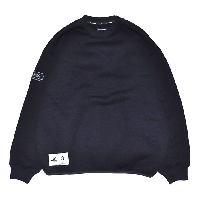 DESCENDANT - HORIZON FLEECE CREW NECK / NAVY | Stripe Online Store