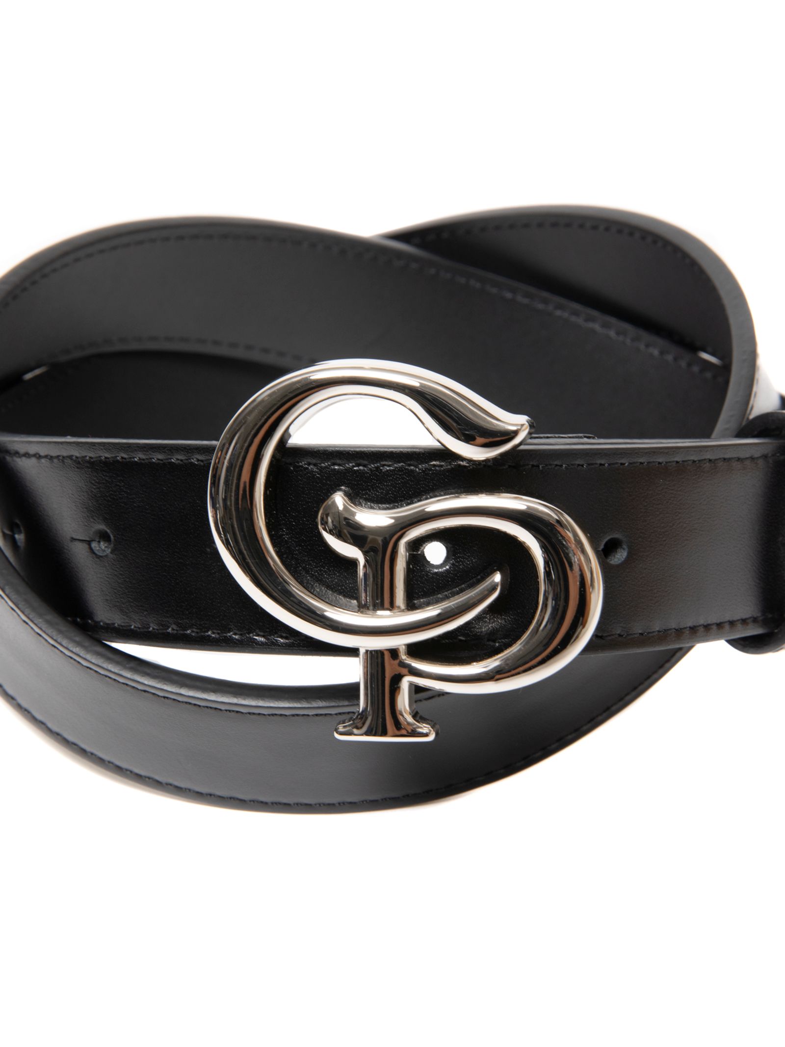 Symbol Buckle Leather Belt / SILVER / ベルト