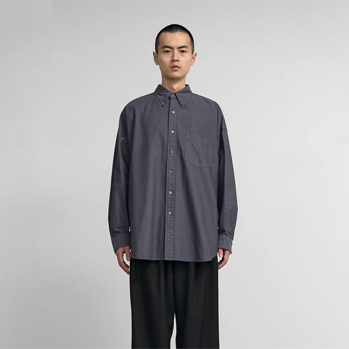 Oxford L/S Oversized B.D Shirt / GRAY