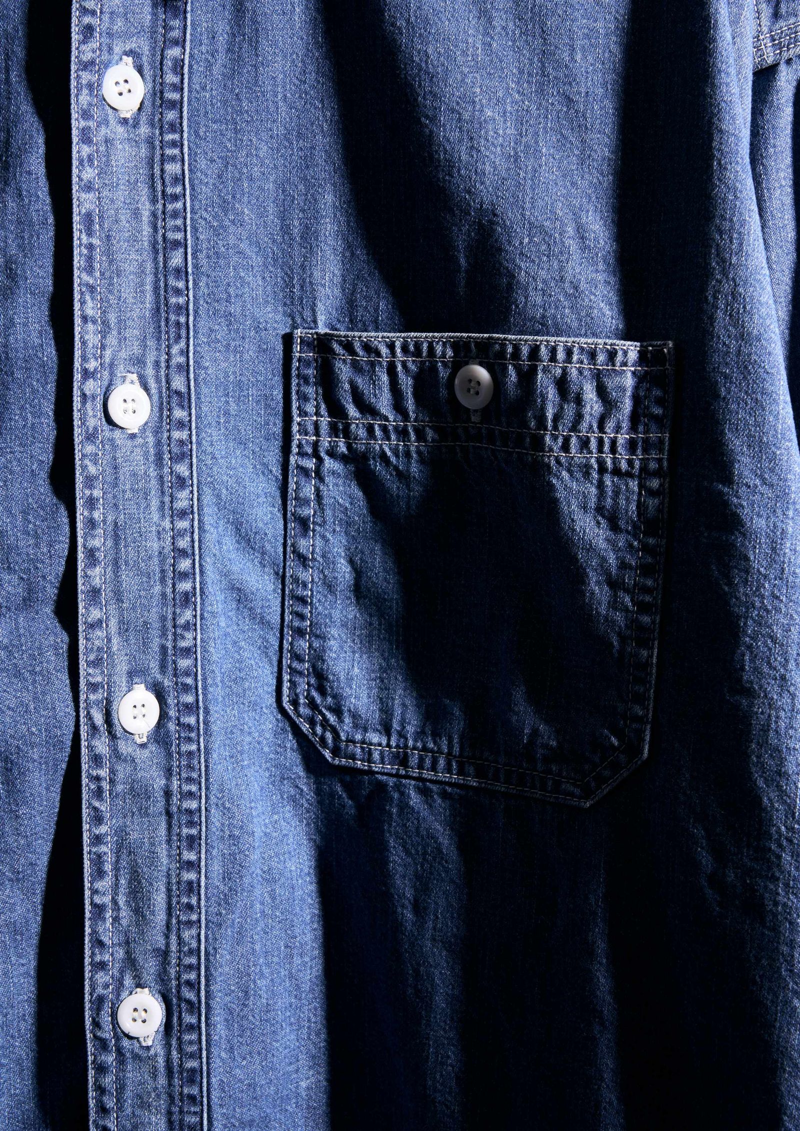 DENIM SHIRT B.WASH / INDIGO / デニム シャツ