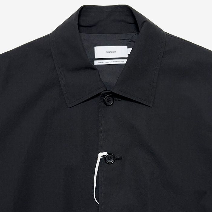 Cotton Wool Poplin Oversized Blouson / Black