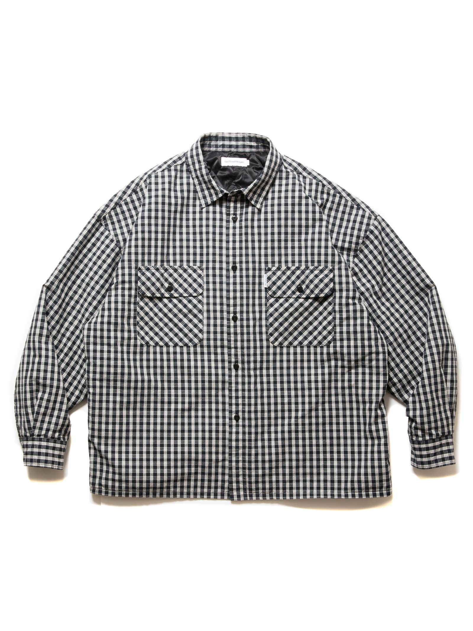 COOTIE PRODUCTIONS - Dobby Check Quilting CPO Jacket / BLACK / チェックCPOジャケット  | Stripe Online Store