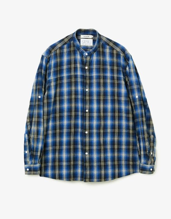 Rafu × nonnative WORKER L/S SHIRT COTTON TWILL OMBRE CHECK / BLUE / チェックシャツ
