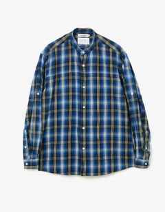 Rafu × nonnative WORKER L/S SHIRT COTTON TWILL OMBRE CHECK / BLUE / チェックシャツ