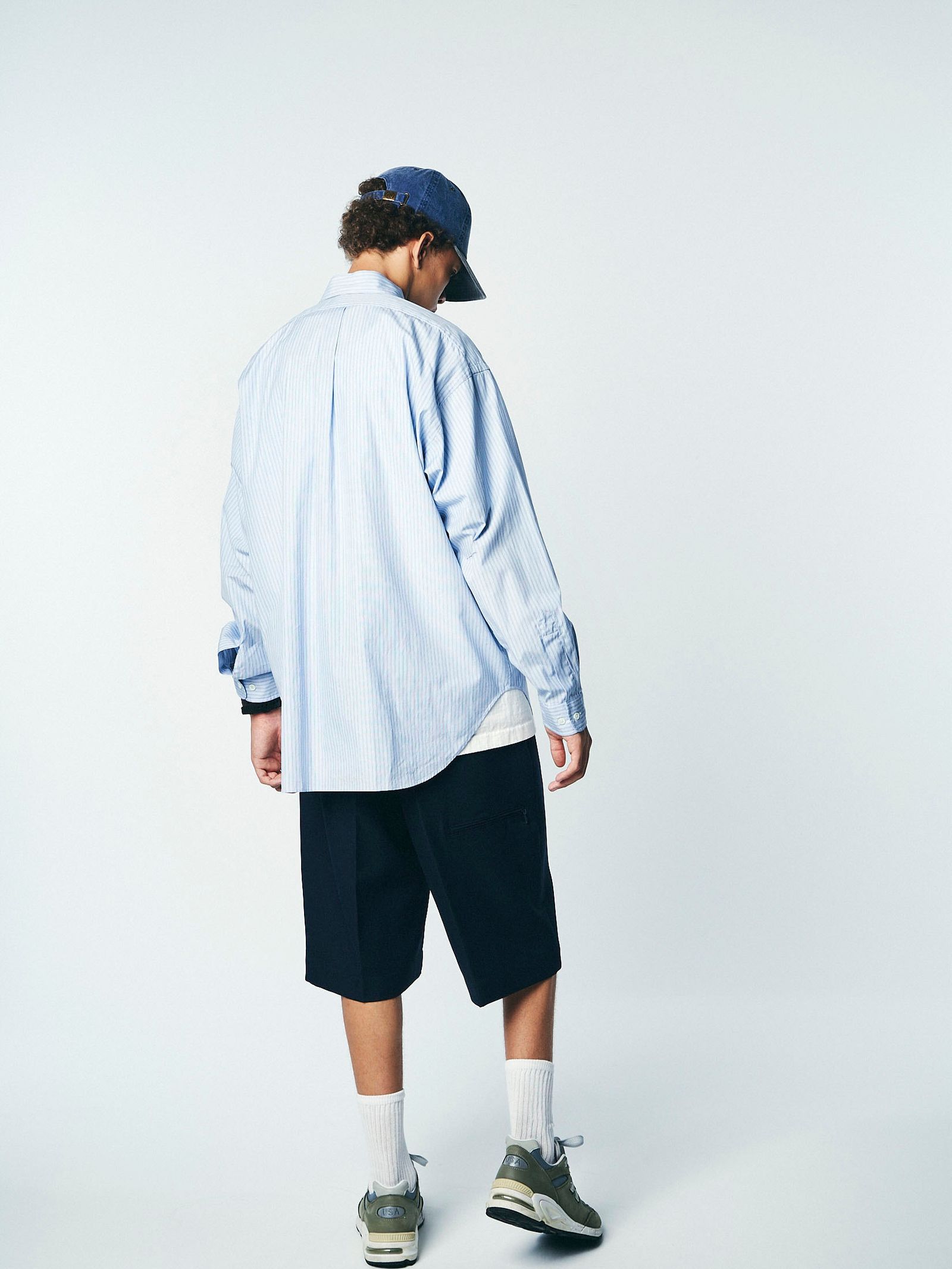 SEDAN ALL-PURPOSE - Poplin Stripe Big BD Shirt / Blue×White