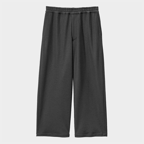 Wool Smooth Flannel Easy Wide Pants  / GRAY