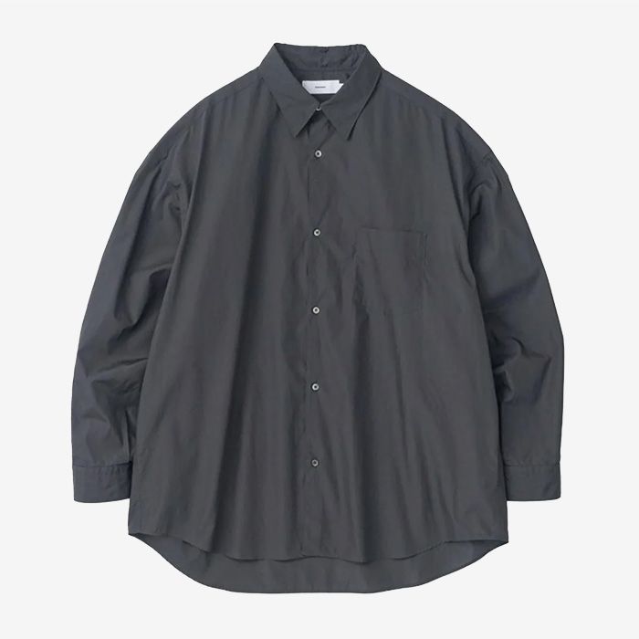 Broad L/S Oversized Regular Collar Shirt / C.Gray